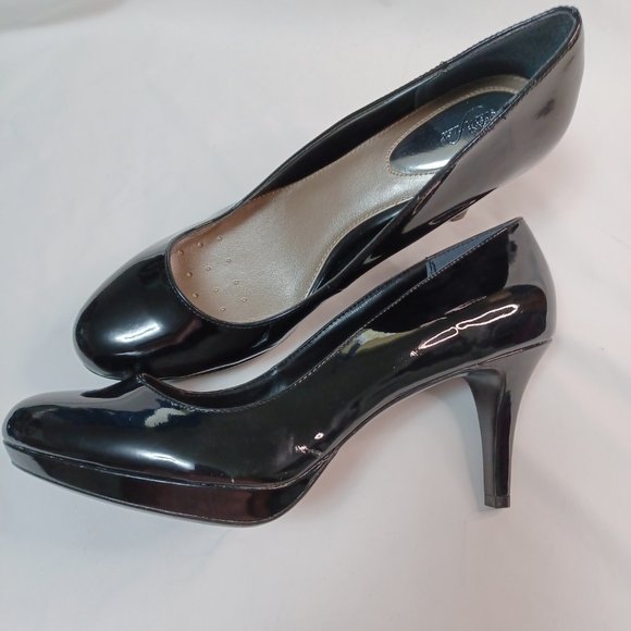 Alfani Step N Flex Black Patent Leather Platform Pumps Size 11 - Picture 7 of 10